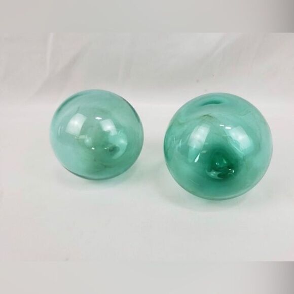 Blown Glass Fishing Floats—Vintage Mermaid Coastal Nautical Sea Decor - Picture 15 of 15